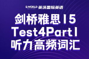 剑桥雅思15Test4Part1听力高频词汇