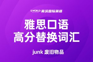 雅思口语高分替换词汇 junk 废旧物品